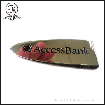 Reccessed Bank logo money clip metal